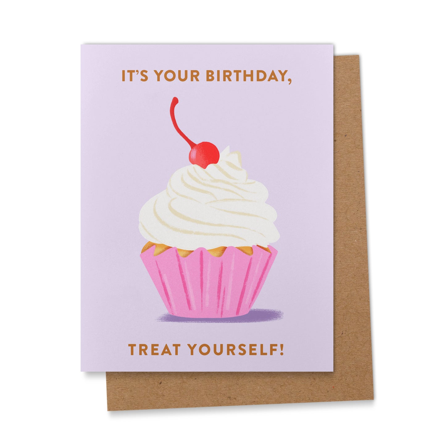 Treat Yourself Cupcake Spring Birthday Greeting Card