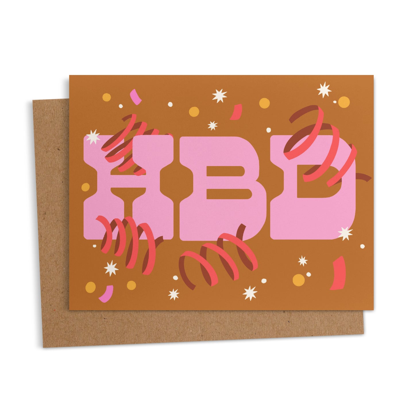HBD Ribbon Birthday Greeting Card