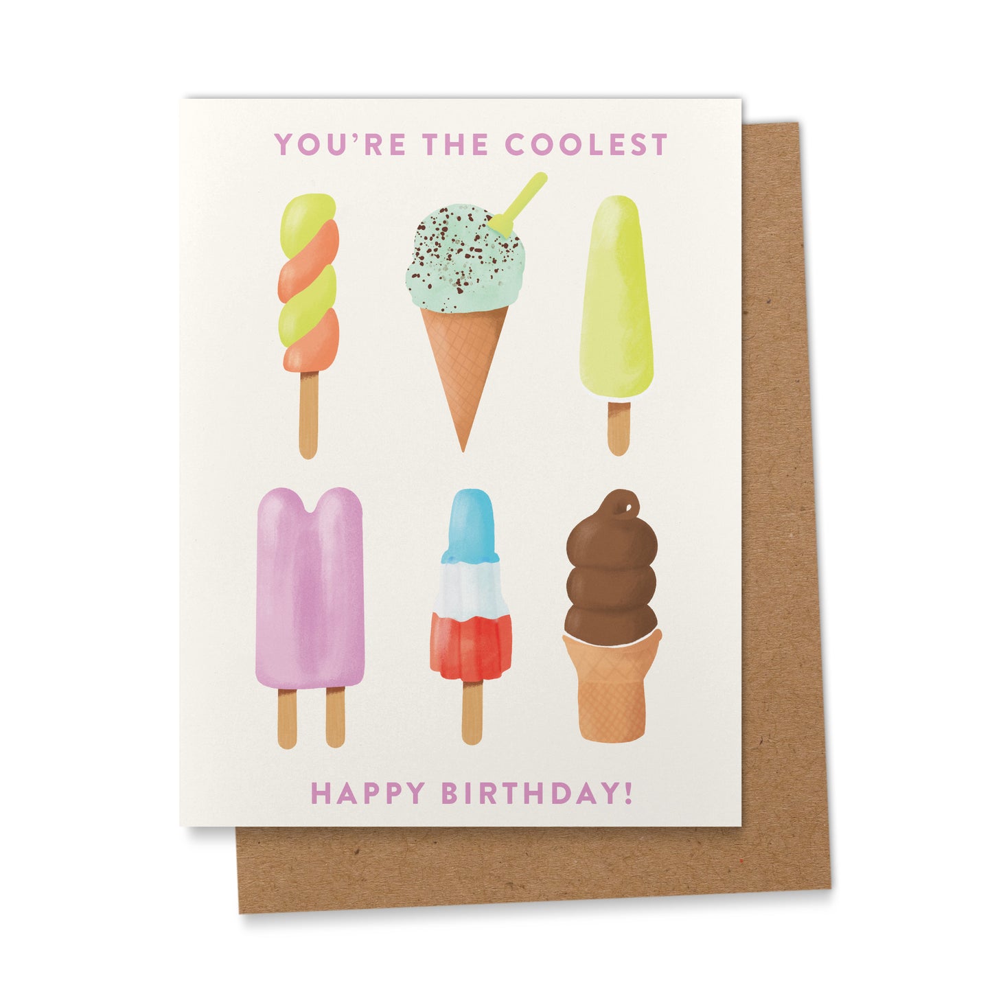 Ice Cream Birthday Greeting Card