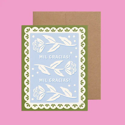 Mil Gracias - Papel Picado - Spanish Greeting Card