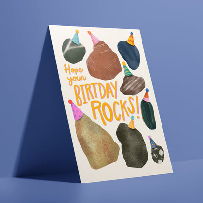 Your Birthday Rocks Greeting Card