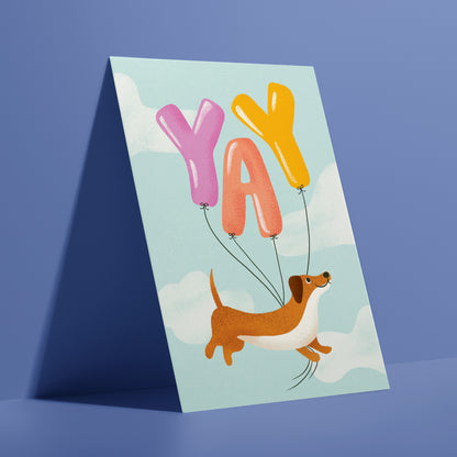 Carried Away Greeting Card