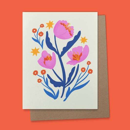 Flores Greeting Card