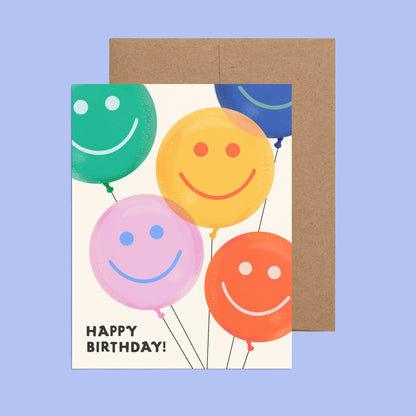 Happy Birthday Balloons Greeting Card