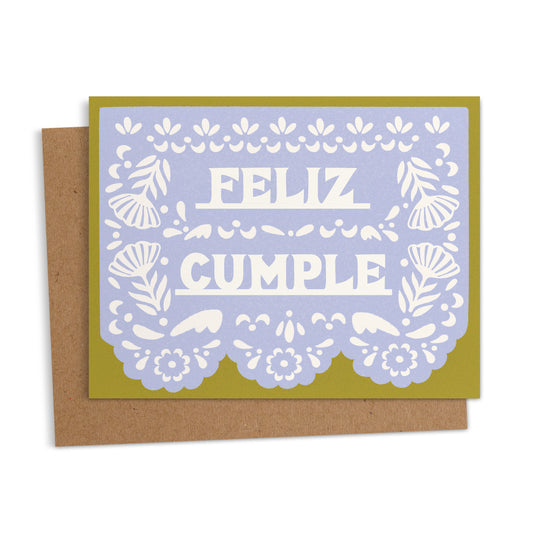 Feliz Cumple - Papel Picado - Spanish Birthday Greeting Card