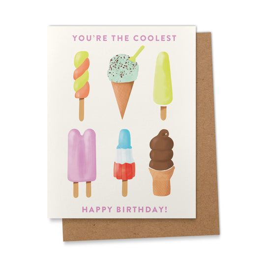 Ice Cream Birthday Greeting Card