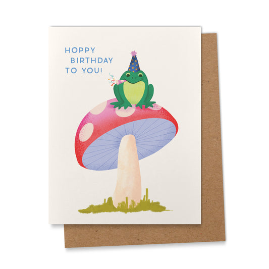 Hoppy Birthday Toadstool Greeting Card
