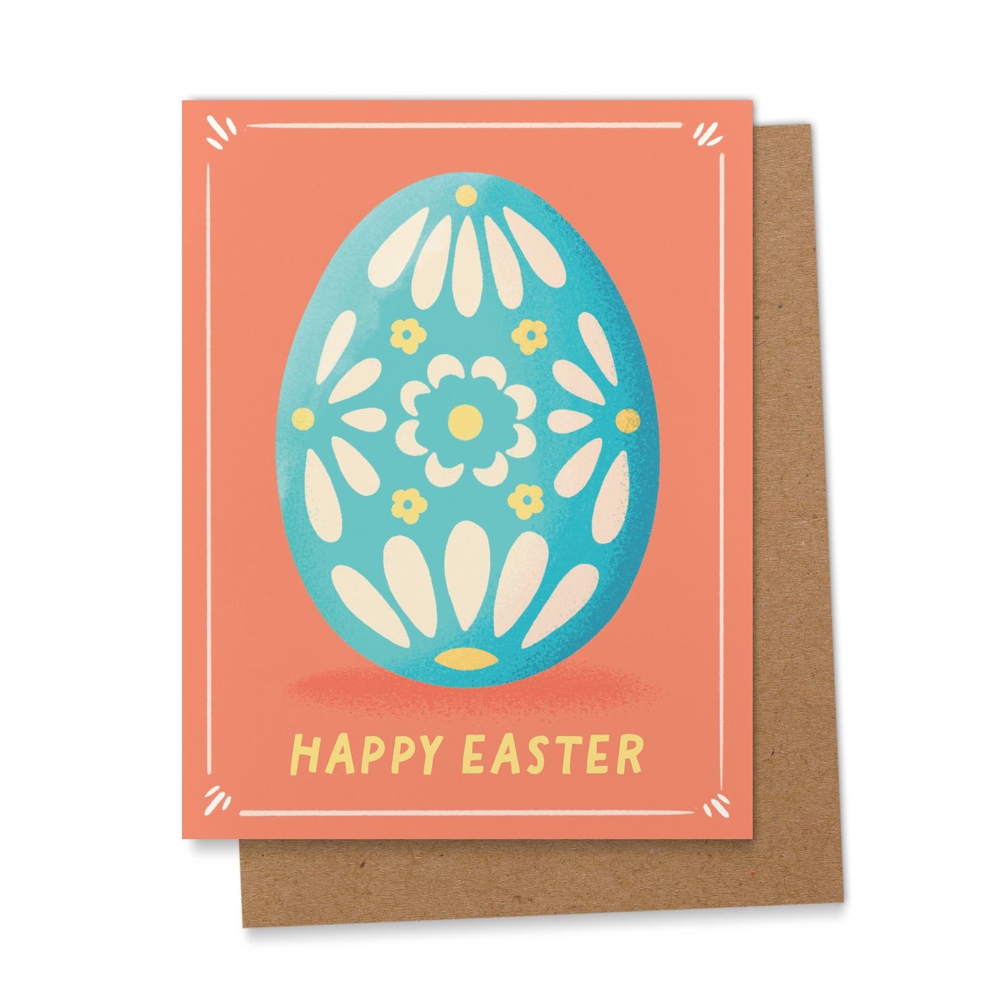 Folk Art Egg – Easter Greeting Card