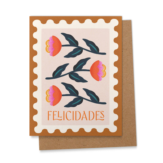 Felicidades Flores Spanish Graduation Greeting Card