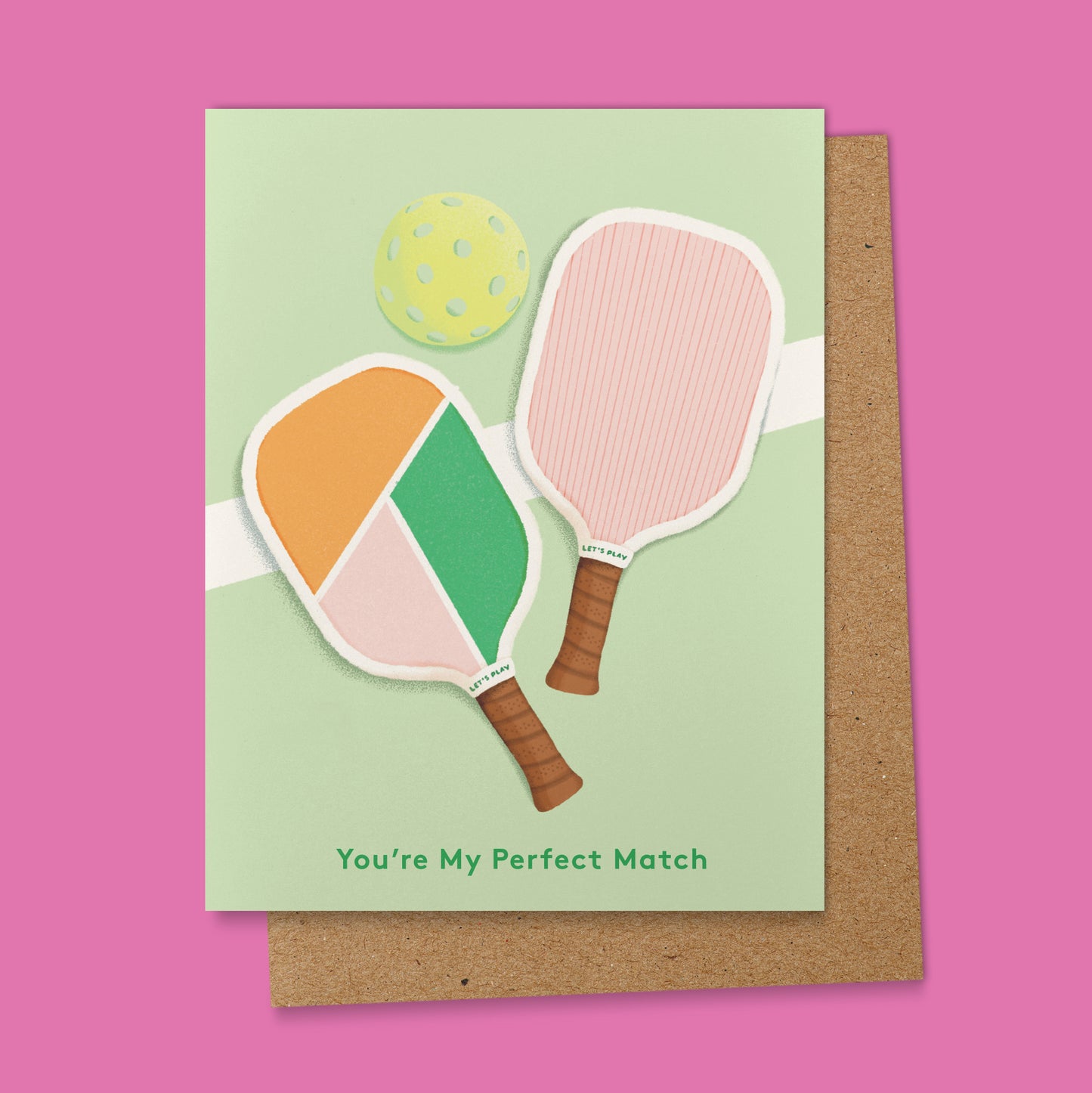 Pickleball Valentine's Card - You're my perfect match