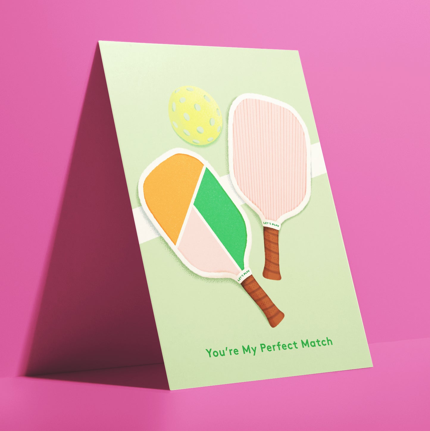 Pickleball Valentine's Card - You're my perfect match