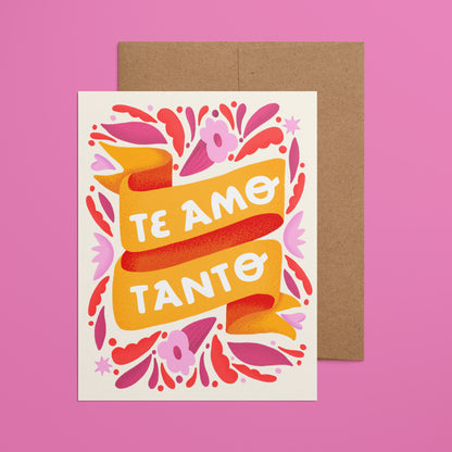 Te Amo Tanto Spanish Valentine's Card