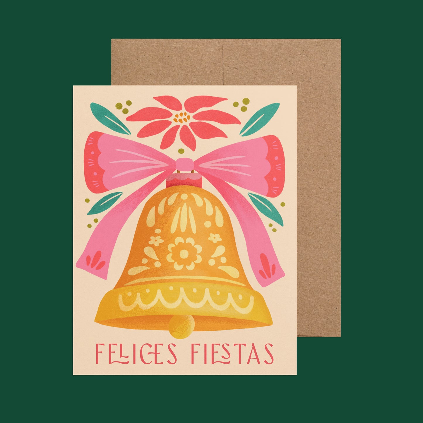 Felices Fiestas Bell Holiday Greeting Card