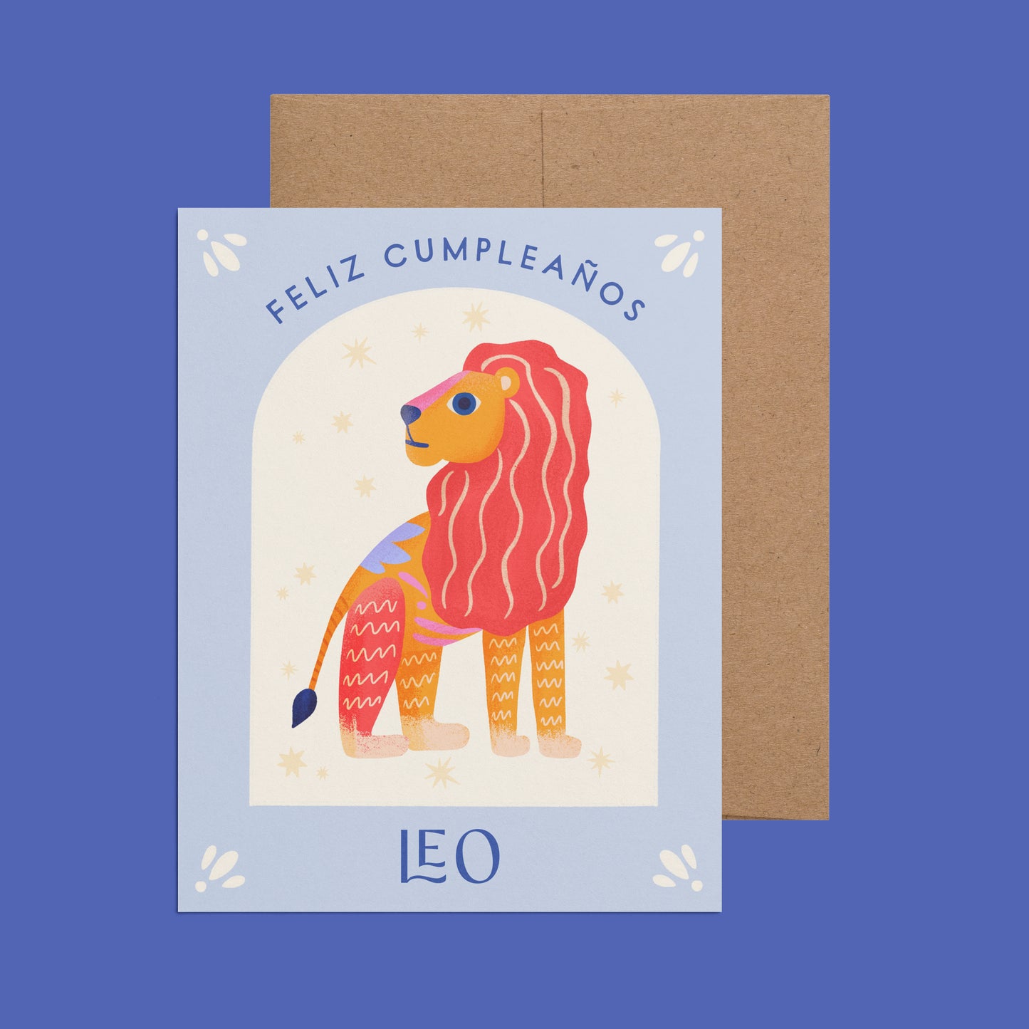 Leo Spanish Zodiac Birthday Card