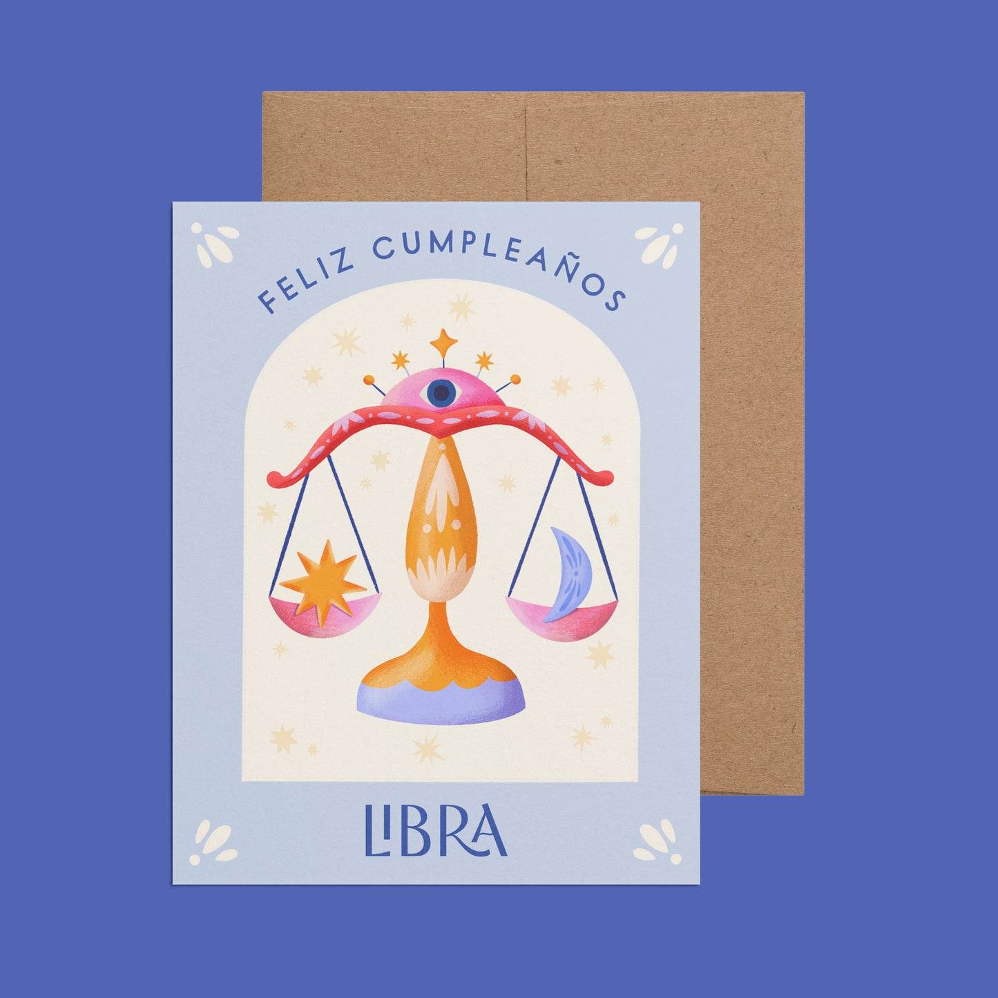 Libra Spanish Zodiac Birthday Card