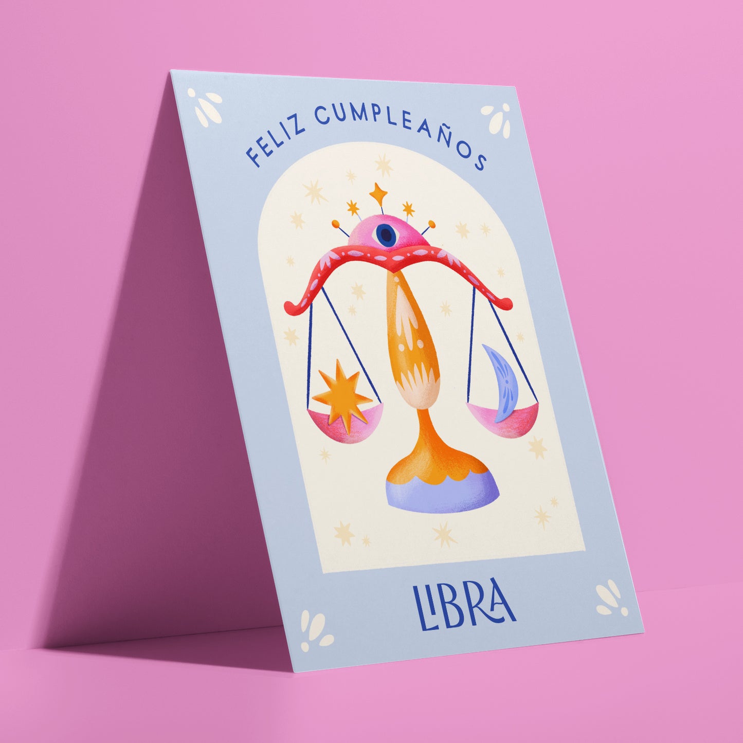 Libra Spanish Zodiac Birthday Card