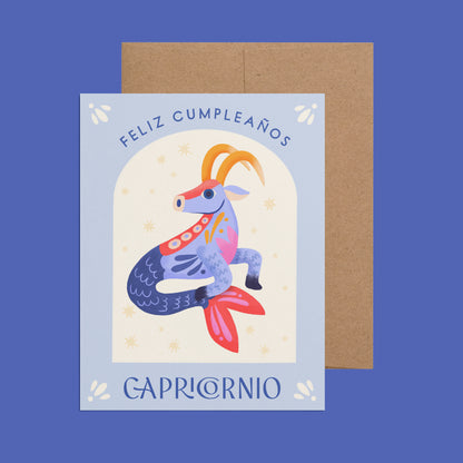 Capricornio Spanish Zodiac Birthday Card