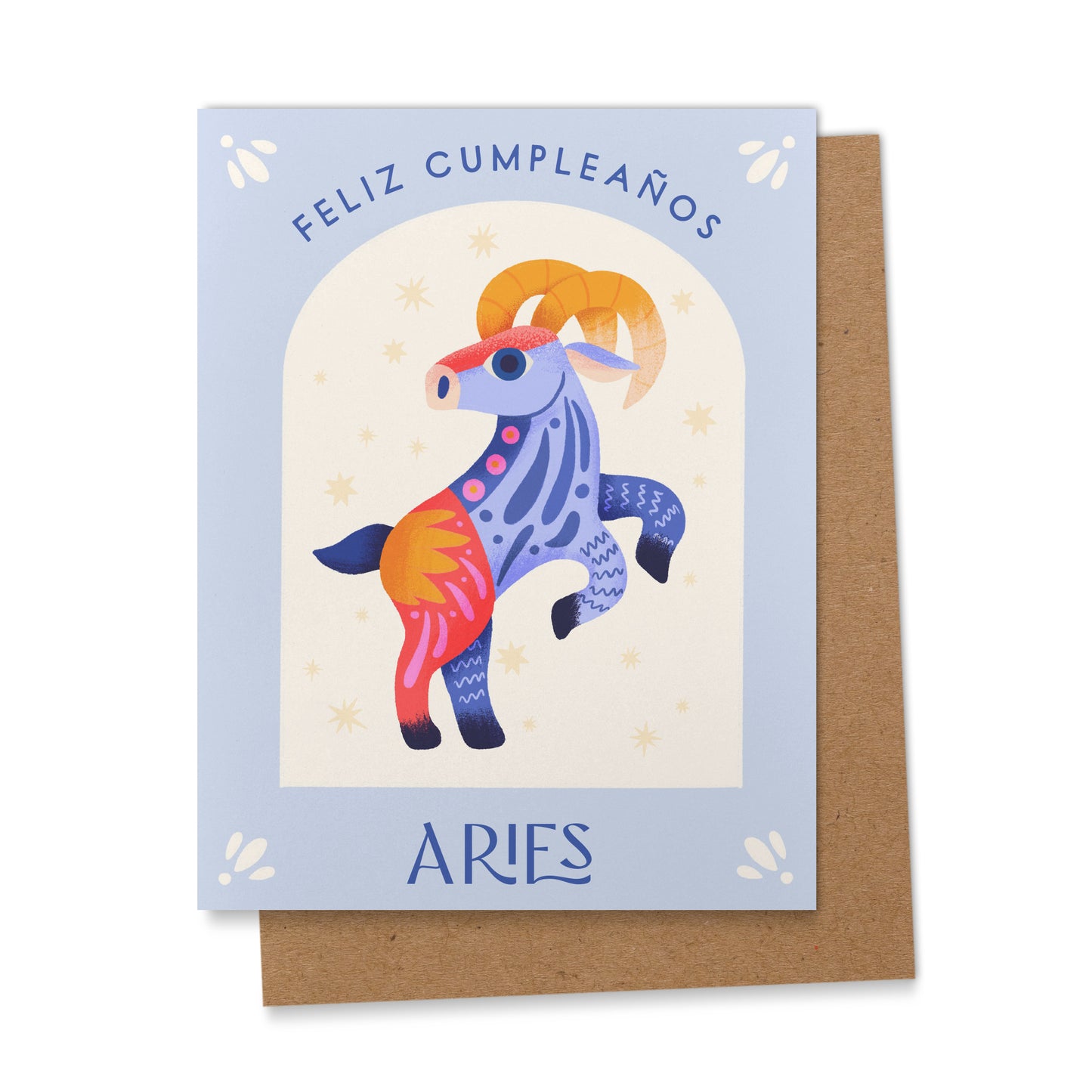 Aries Spanish Zodiac Birthday Card