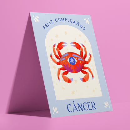 Cáncer Spanish Zodiac Birthday Card