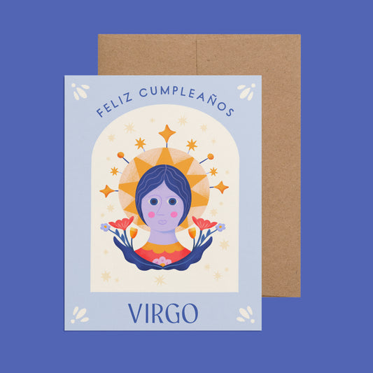 Virgo Spanish Zodiac Birthday Card