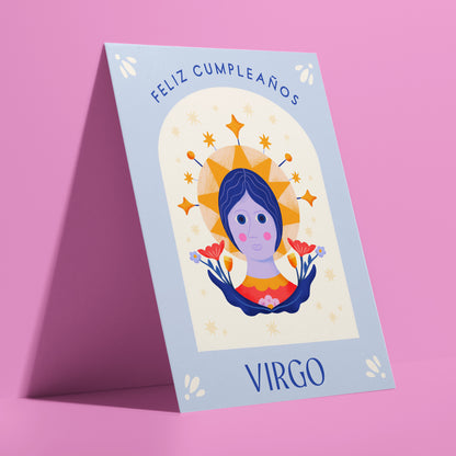 Virgo Spanish Zodiac Birthday Card