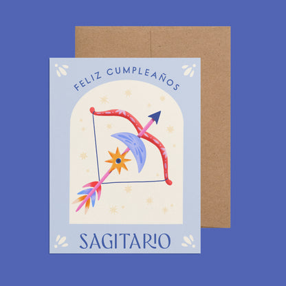 Sagitario Spanish Zodiac Birthday Card