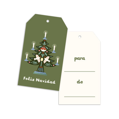 Tree of Life Feliz Navidad Gift Tag