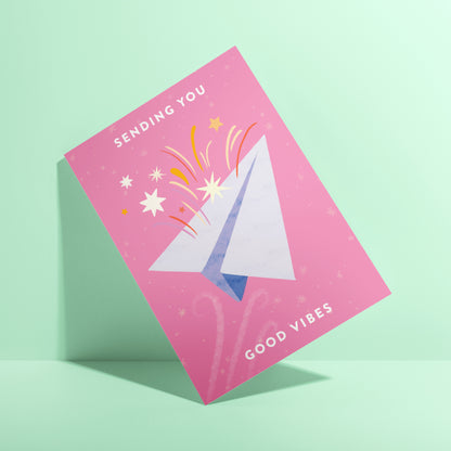 Sending You Good Vibes Greeting Card