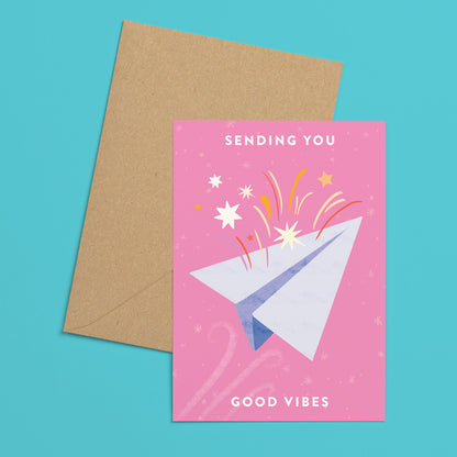 Sending You Good Vibes Greeting Card