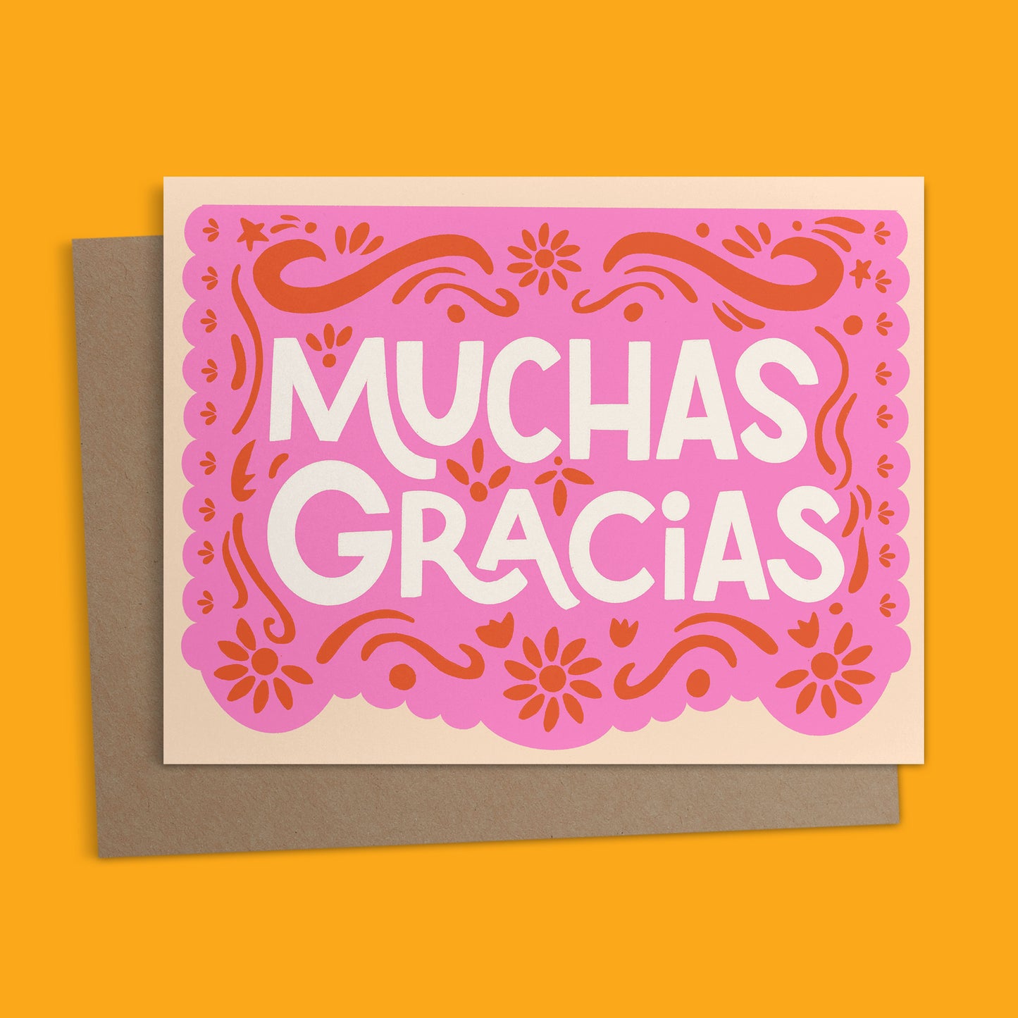 Papel Picado Muchas Gracias Greeting Card