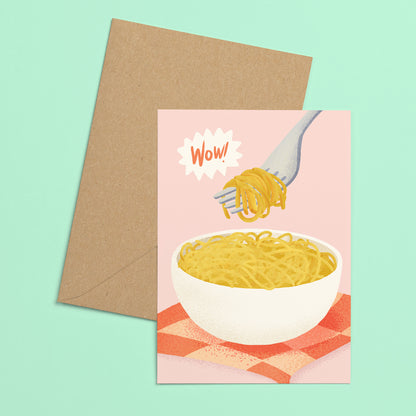 Anything is Pasta Bowl Greeting Card