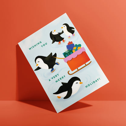 Penguin Holiday Greeting Card