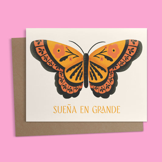 Sueña En Grande Mariposa Greeting Card