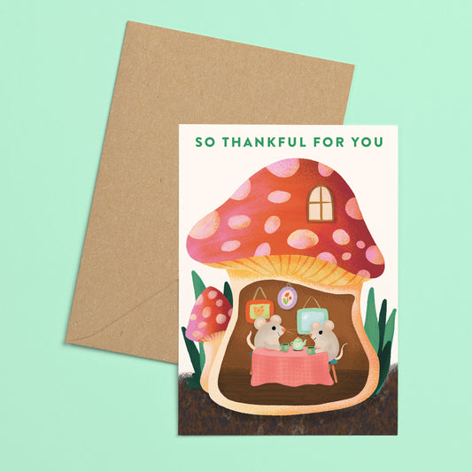 Thankful For You Greeting Card