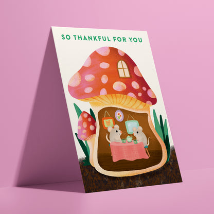 Thankful For You Greeting Card